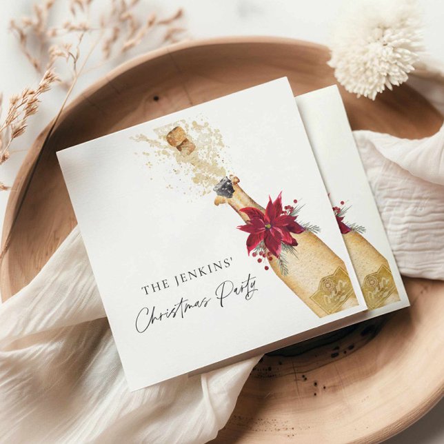 Serviette En Papier Cocktail de Noël (Christmas Cocktail Party Paper Napkins)