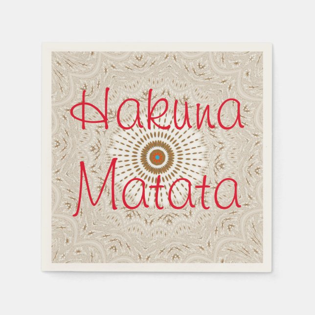 Serviette En Papier Cocktail de Noël Hakuna Matata (Devant)