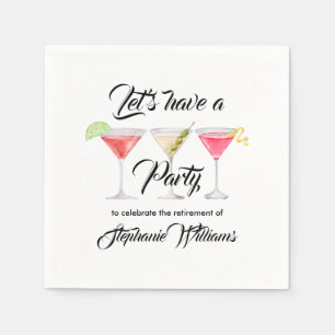 Serviette En Papier Cocktail de retraite pour femmes fête d'été