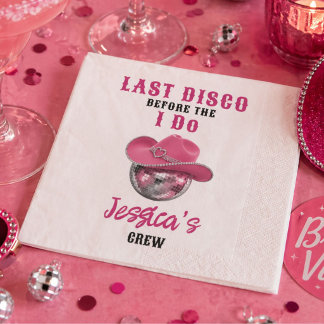 Serviette En Papier Cocktail Demoiselle du Rodéo Disco pour Enterremen
