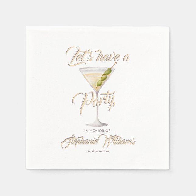 Serviette En Papier Cocktail d'été pour la retraite des femmes (Devant)