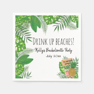 Serviette En Papier Cocktail du week-end de plage Tropical