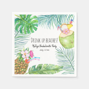 Serviette En Papier Cocktail du week-end de plage Tropical