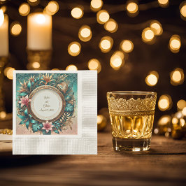 Serviette En Papier Cocktail en boîte d'élégance tropicale