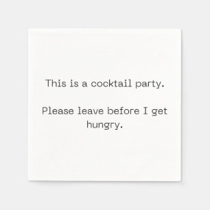 Serviette En Papier Cocktail fête drôle serviette blanche