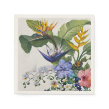 Cocktail floral tropical Napkin