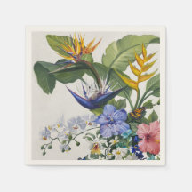 Cocktail floral tropical Napkin