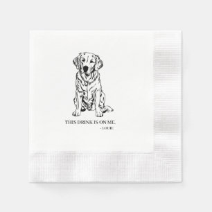 Serviette En Papier Cocktail Golden Retriever Napkin