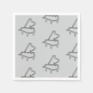 Serviette En Papier Cocktail gris piano