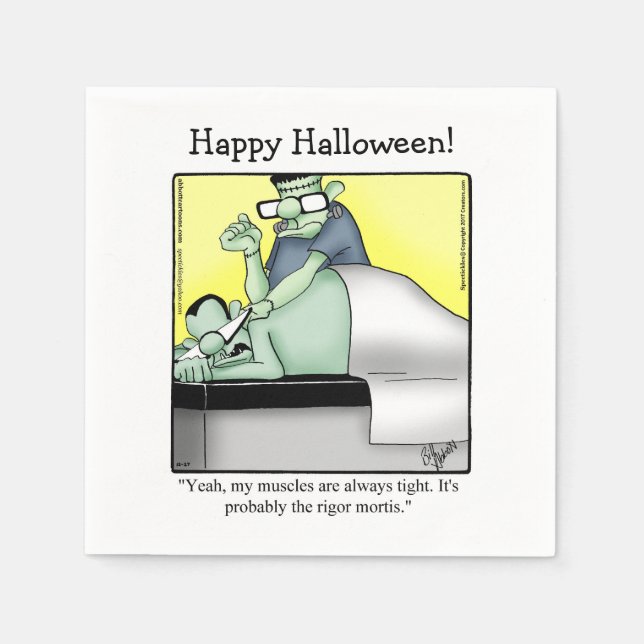 Serviette En Papier Cocktail Humour Halloween serviettes (Devant)
