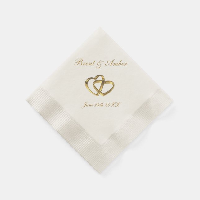Serviette En Papier Cocktail mariage (Coin)