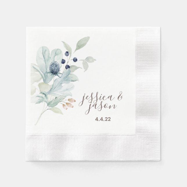 Serviette En Papier Cocktail mariage serviettes (Devant)