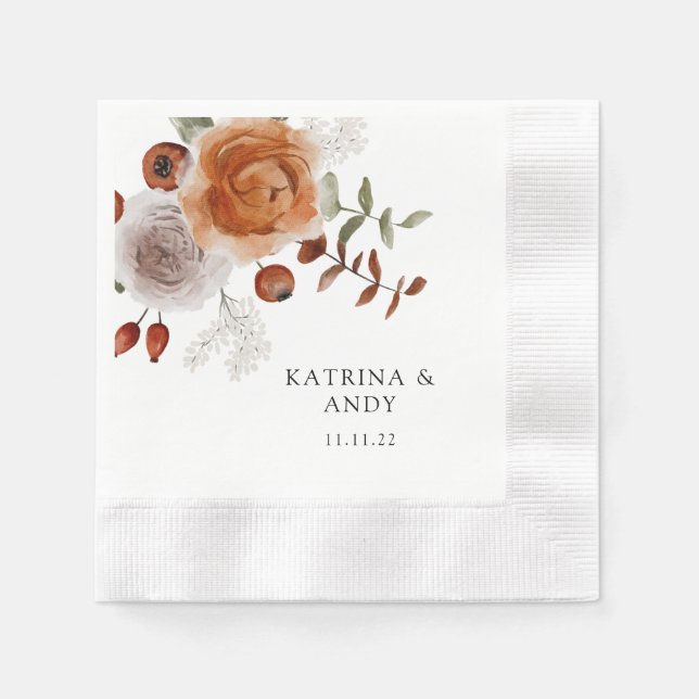 Serviette En Papier Cocktail mariage serviettes (Devant)