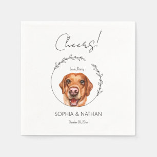Serviette En Papier Cocktail Mariage simple Labrador Retriever Dog