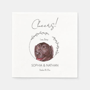 Serviette En Papier Cocktail Mariage simple Labrador Retriever Dog