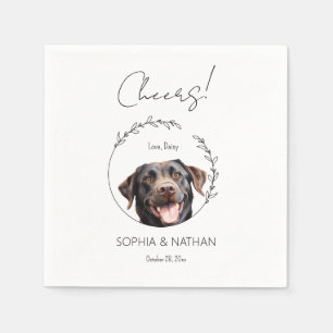 Serviette En Papier Cocktail Mariage simple Labrador Retriever Dog