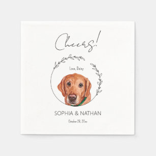 Serviette En Papier Cocktail Mariage simple Labrador Retriever Dog