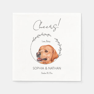 Serviette En Papier Cocktail Mariage simple Labrador Retriever Dog