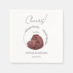 Serviette En Papier Cocktail Mariage simple Labrador Retriever Dog