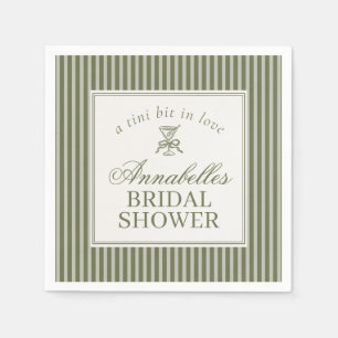 Serviette En Papier Cocktail Martini Old Money Rayé Baby Shower