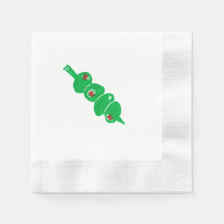 Serviette En Papier Cocktail minimaliste Martini 4 olives Napkin