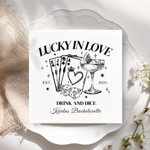 Serviette En Papier Cocktail moderne rétro Black Bachelorette Party