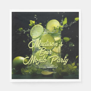 Serviette En Papier Cocktail Mojito Texte Personnalisé