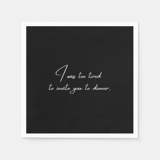 Serviette En Papier Cocktail napkin drôle fête noire