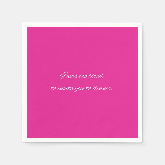 Serviette En Papier Cocktail napkin drôle fête rose (Devant)