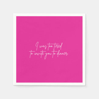 Serviette En Papier Cocktail napkin drôle fête rose