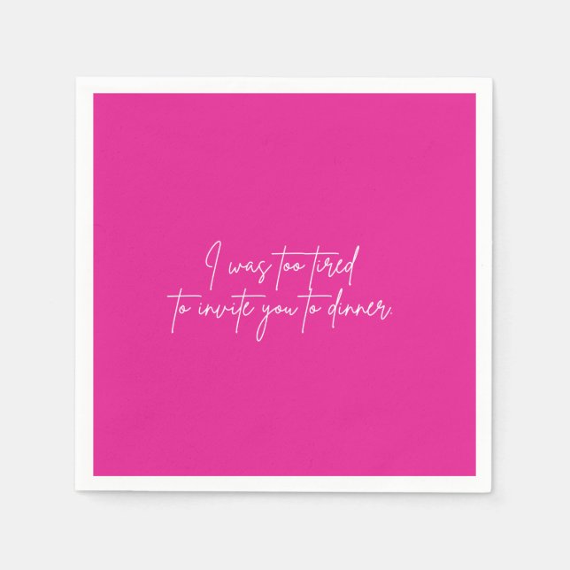 Serviette En Papier Cocktail napkin drôle fête rose (Devant)