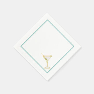 Serviette En Papier Cocktail Napkin II Martini & Olive