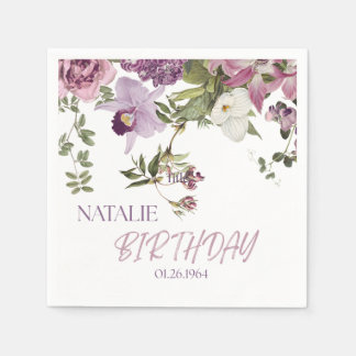 Serviette En Papier Cocktail Napkins Aquarelle Vintage Florale