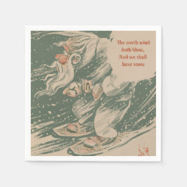 Serviette En Papier Cocktail Napkins Vent du Nord