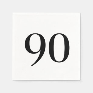 Serviette En Papier Cocktail Ninetieth Anniversaire