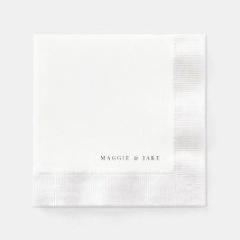 Serviette En Papier Cocktail noir et blanc Mariage