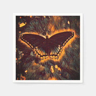Serviette En Papier Cocktail papillon Napkin