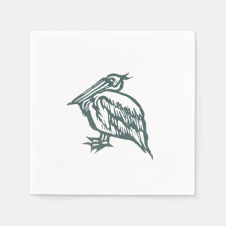 Serviette En Papier Cocktail pélican Napkin