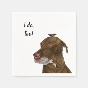 Serviette En Papier Cocktail personnalisé chien Napkin