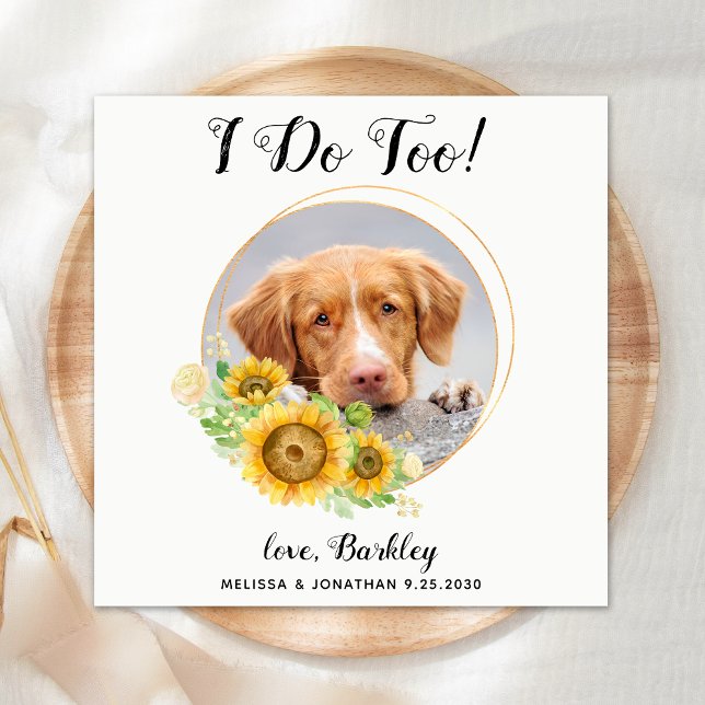 Serviette En Papier Cocktail personnalisé Mariage de chien (Créateur téléchargé)