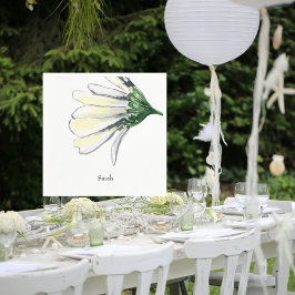 Serviette En Papier Cocktail personnalisé White Daisy Shower