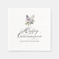 Cocktail Quinceanera Purple Lilac Spring Flower