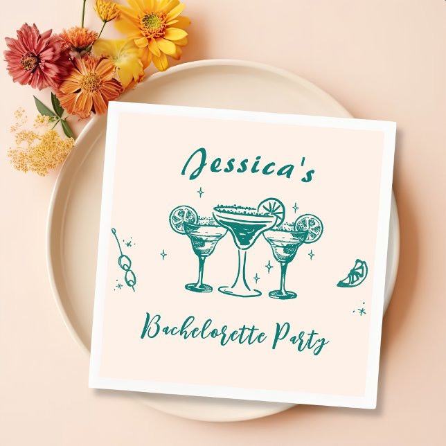 Serviette En Papier Cocktail script bachelorette (Créateur téléchargé)
