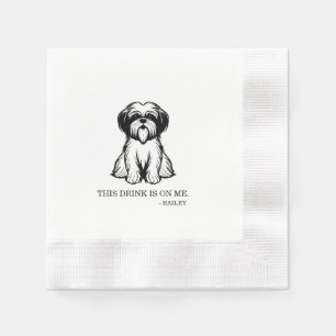 Serviette En Papier Cocktail Shih Tzu Napkin