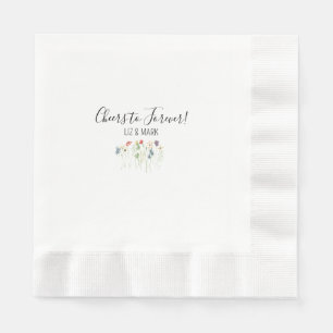Serviette En Papier Cocktail simple Fleur sauvage Mariage serviettes