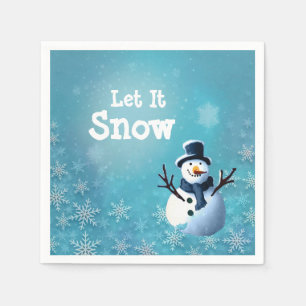 Serviette En Papier Cocktail Snowman