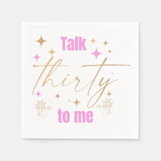 Serviette En Papier Cocktail "Talk Thirty To Me"