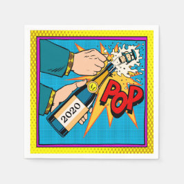 Serviette En Papier Cocktails de Champagne (fête) Retro Serviettes