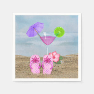 Serviette En Papier cocktails d'été en sable