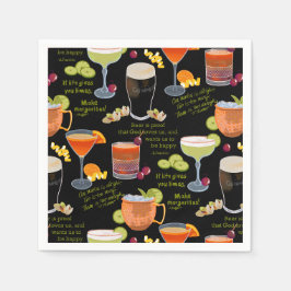 Serviette En Papier Cocktails et contemplation